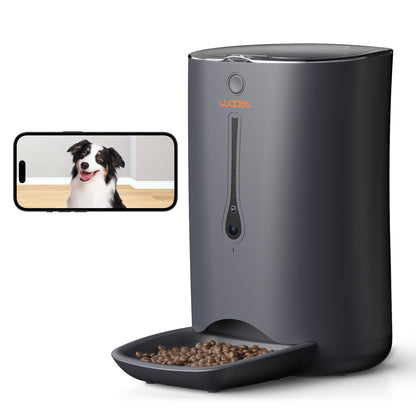 WOPET Automatic Dog Feeder with Camera, 7L Smart WiFi Cat Feeder Dog Food Dispenser, 6-Meal Pet Feeder HD Camera for Voice and Video Recording APP Control