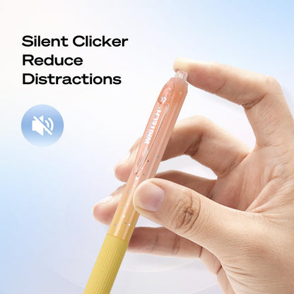 WRITECH Gel Pens Fine Point: 0.7mm Black Ink Retractable 6ct Smooth Writing with Aesthetic Gradient Color Barrel for Journaling Note Taking Silent Click No Smear Nebula Pen Set