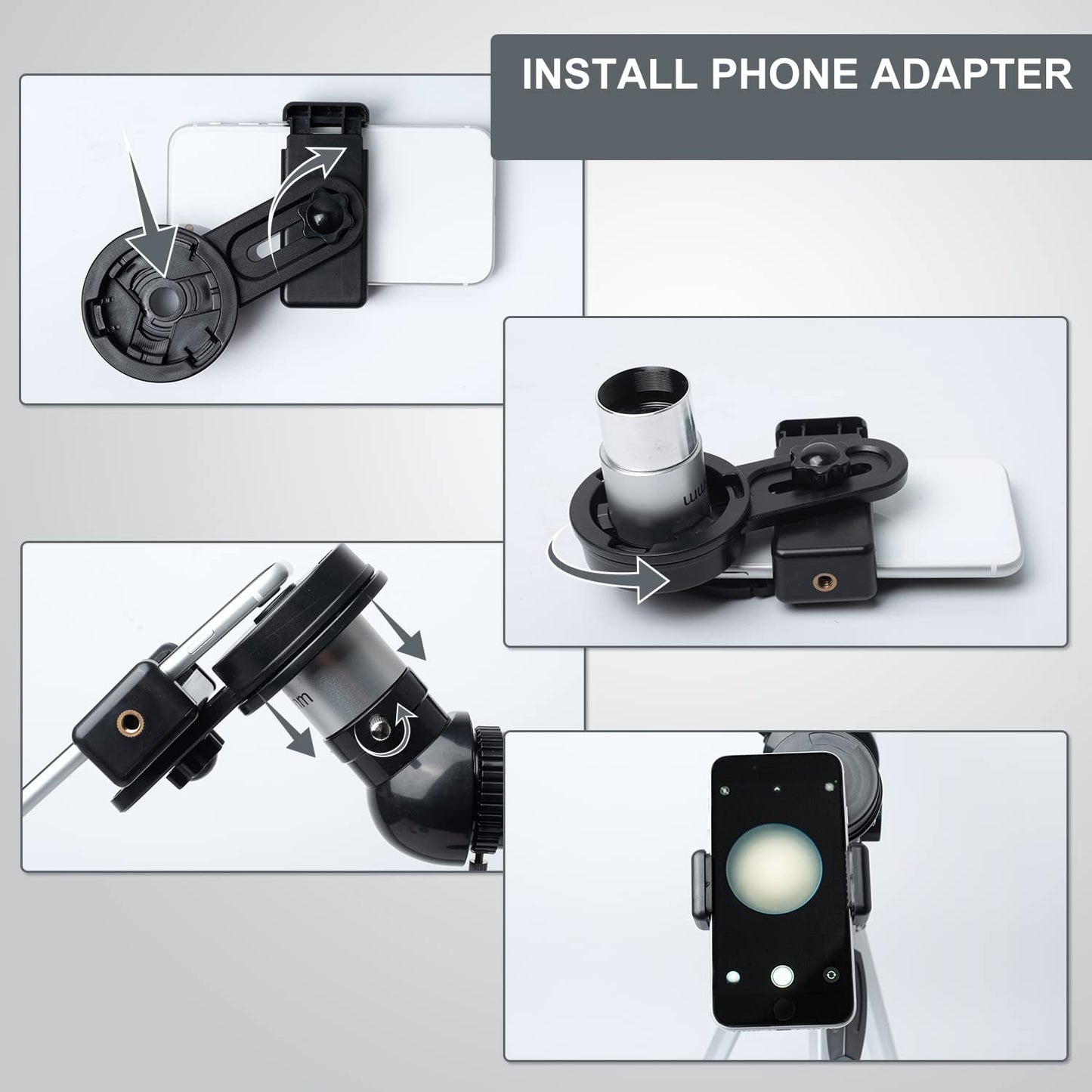 Telescope 70mm Aperture 500mm - for Kids & Adults Astronomical Refracting Telescopes AZ Mount Fully Multi-Coated Optics, with Diagonal Mirror Phone Adapter, Carrying Bag, Wireless Remote Black