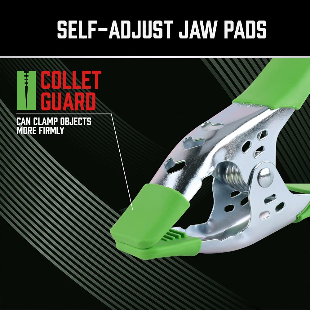 SWANLAKE 16PCS 6" inch Spring Clamp, Heavy Duty Spring Metal Spring Clamps, 2.5"-inch Jaw opening (6inch 16-Piece)