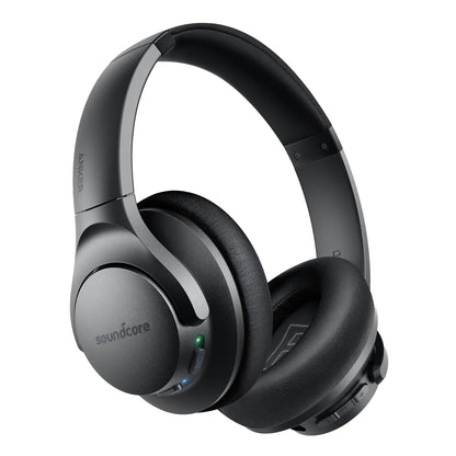 Soundcore Anker Life Q20 Hybrid Active Noise Cancelling Headphones, Wireless Over Ear Bluetooth Headphones, 60H Playtime, Hi-Res Audio, Deep Bass, Foam Ear Cups, Travel, Office, USB-C Charging