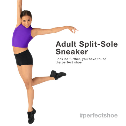 Theatricals Adult Split-Sole Jazz Sneaker Black 08.0 T8000