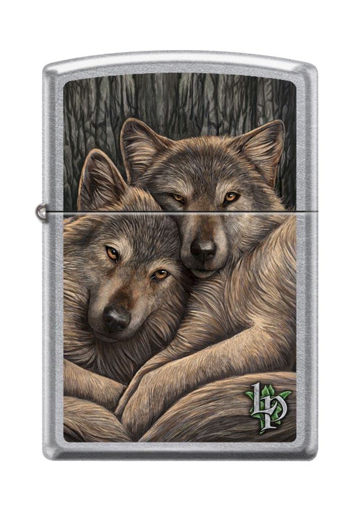 Zippo Lighter- Wolves Wolf Street Chrome Windproof Lighter #Z5224