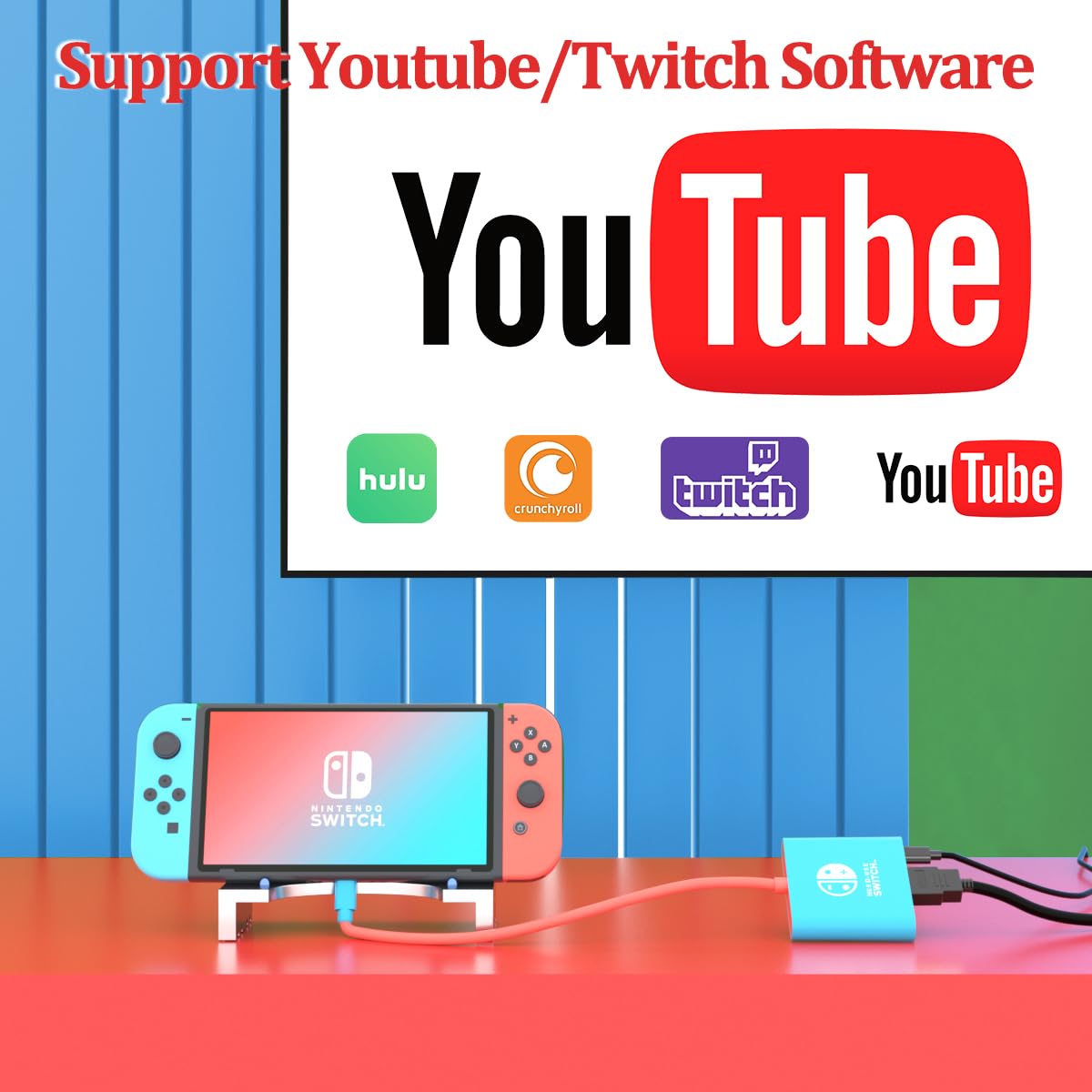 Switch Dock for Nintendo Switch Tv Adapter Portable Switch Docking Station, Switch TV Adapter Compatible Steam Deck/Switch OLED, USB C to HDMI Adapters Support 4K/1080P Switch TV Dock Mode