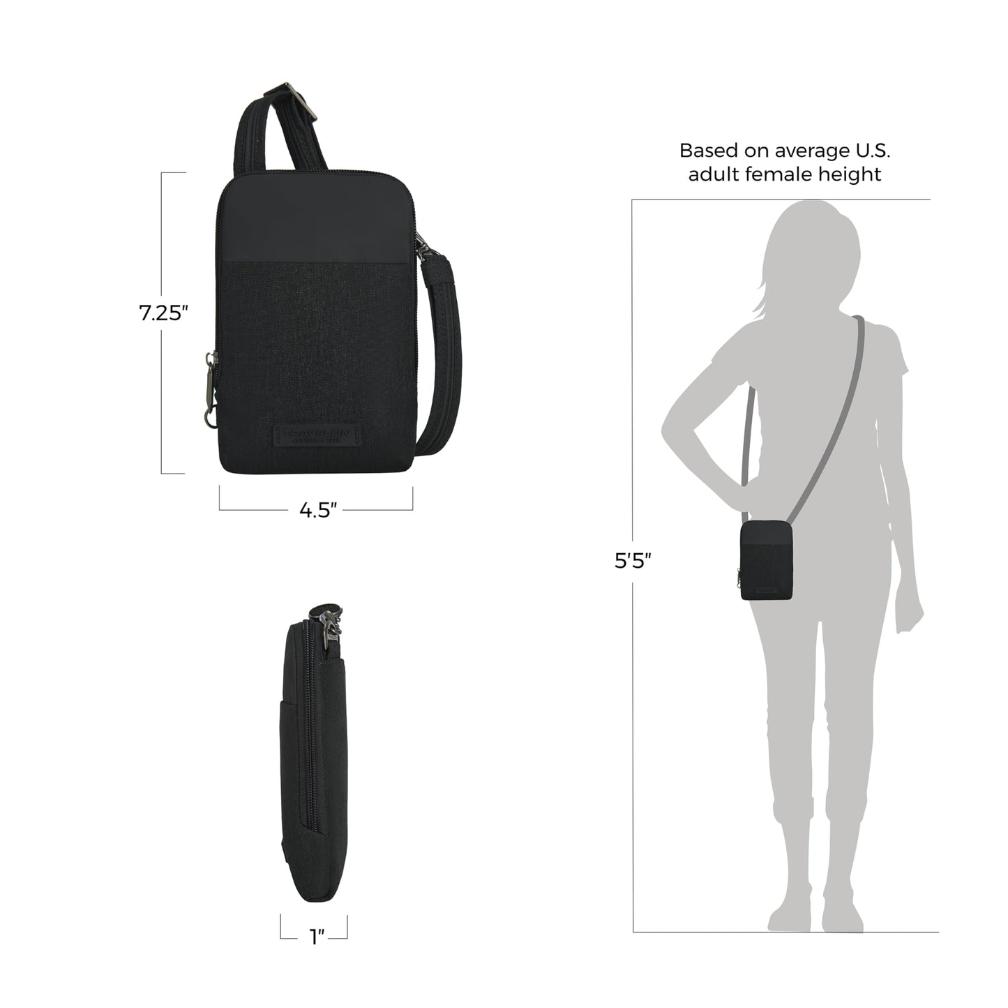 Travelon Anti-Theft Metro Stadium Mini Crossbody