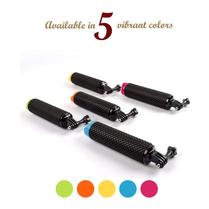 Floating Hand Grip Waterproof Monopod for GoPro Hero 13 12 11 10 9 8 7 6 5 4 3+ 2 1 Session Black Silver Handler & Handle Mount Accessories Kit for Water Sport and Action Cameras (Blue)