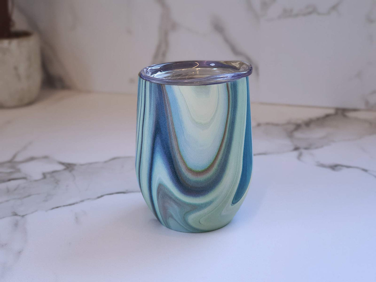 CHILLOUT LIFE 12 oz Stainless Steel Tumbler with Lid - Wine Tumbler Double Wall Vacuum Insulated Travel Tumbler Cup for Coffee, Wine, Cocktails, Ice Cream