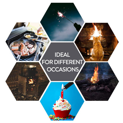 SUPRUS Lighter Electric Candle USB Type C Rechargeable Lighter with Upgraded LED Battery Display Safety Switch Flameless Plasma Windproof for Cooking BBQs Fireworks