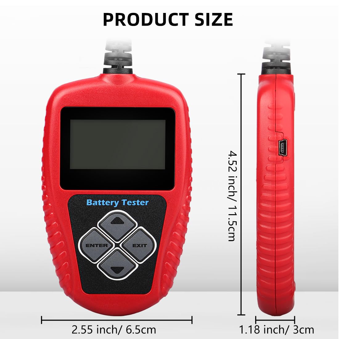 ANCEL BA101 Car Battery Tester, 12V Digital Automotive Alternator Meter Diagnostic Tool,100-2000 CCA Load Capacity, Charging & Cranking Analyzer for Truck, Boat, RV, Marine Vehicle, and More