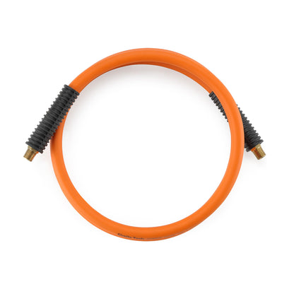 Giraffe Tools Air Hose, 3/8 inch x 6 ft Air Compressor Hose, 1/4 in. MNPT Fittings, Hybrid 300 PSI, Kink Resistant, Lightweight Lead-in Air Hose, All-Weather Flexibility, Orange