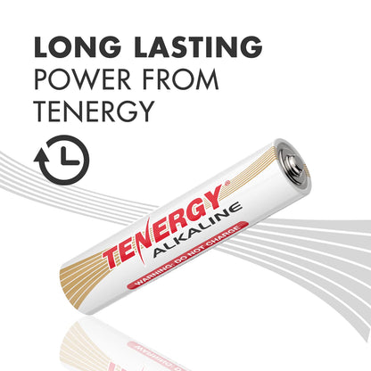 Tenergy 1.5V AAA Batteries, High Performance Alkaline AAA Non-Rechargeable Battery for Clocks, Remotes, Toys & Electronic Devices, 100 Pack