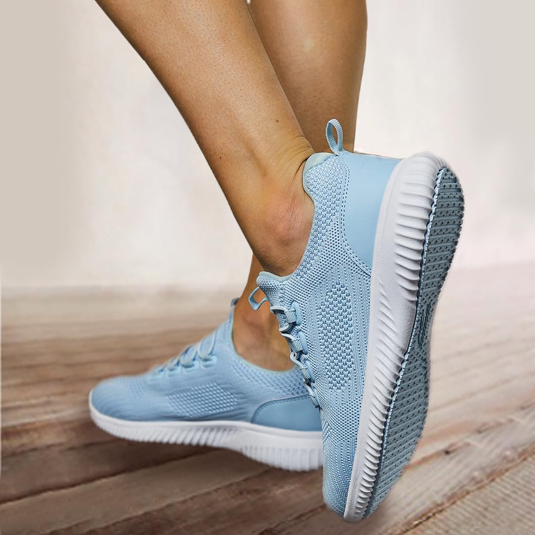 Avia Air Slip On Shoes for Women - Casual Comfortable Athletic Tennis Walking Sneakers for Women with Memory Foam - Black/Black, 9 Wide