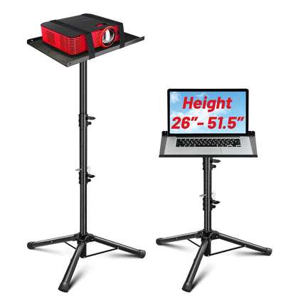 CAHAYA Projector Stand Tripod Adjustable - Stable for Tablets Phones Book Height 26" to 51.5" Multifunctional Laptop DJ Rack Stand Portable for Outdoor Movies CPS0331