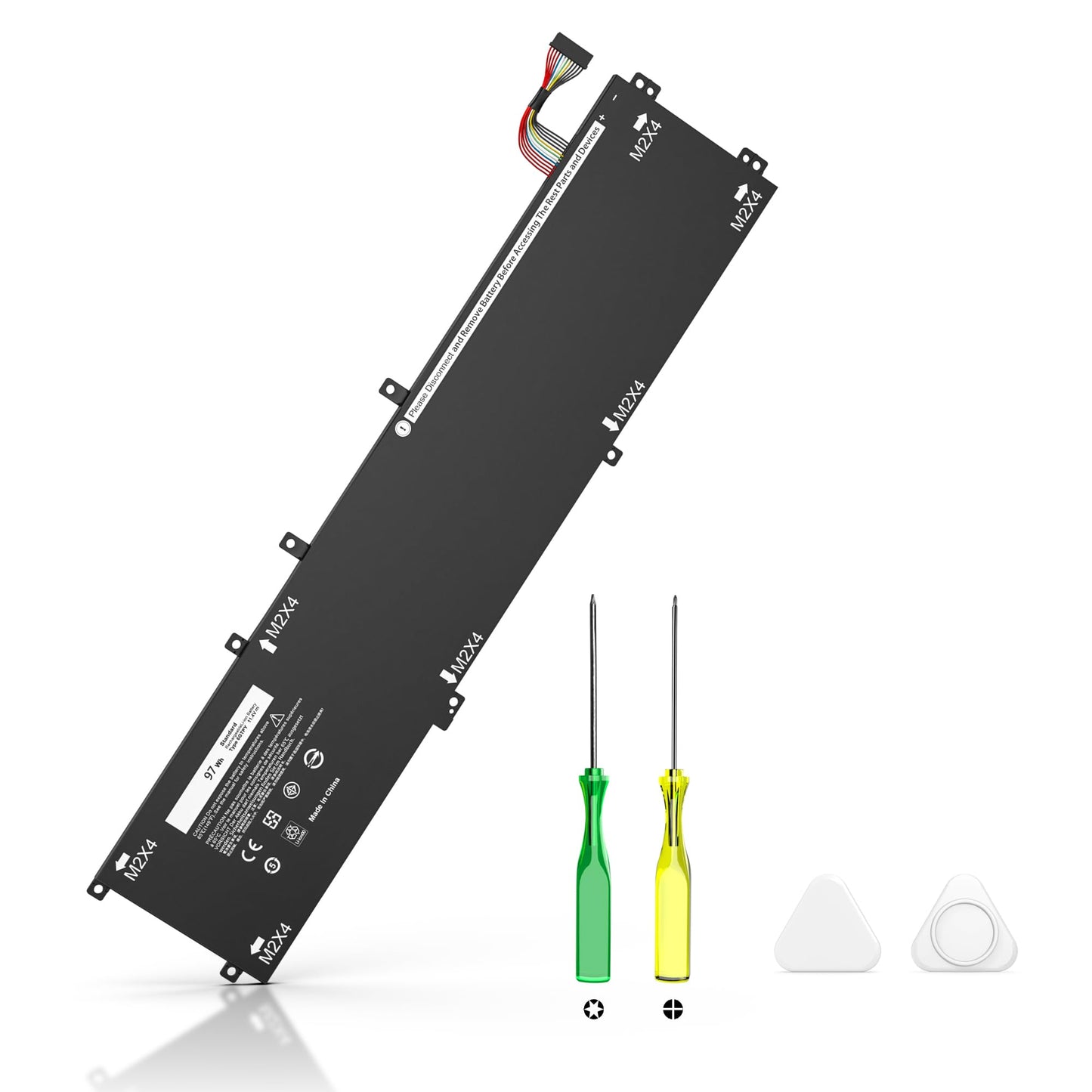 SLE-TECH 97Wh 6GTPY Laptop Battery for Dell XPS 15 9550 9560 9570 7590 Vostro 7500 7590 4GVGH 1P6KD 5XJ28 GPM03 P56F Inspiron 15 7500 7501 7590 7591 Precision 5520 5530 5540 5510 6-cell Laptop Battery