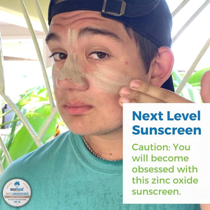 Waxhead Tinted Zinc Oxide Sunscreen Face, SPF 30 Reef Safe Non-Toxic Sunscreen Surf Zinc Sunblock, Travel Waterproof for Swimming, Lifeguard, Sports, Organic Sun Block Colored Face Scar (Tint 2oz Tin)