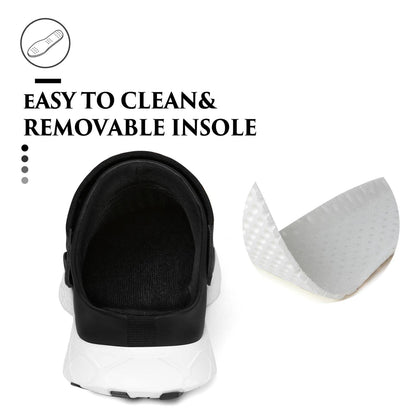 SAGUARO Men's Women's Quick Dry Garden Shoes Lightweight Breathable Gardening Clog Water Shoes Mesh Sandals for Sports Outdoor Beach Pool Exercise Black 10 Women/8 Men