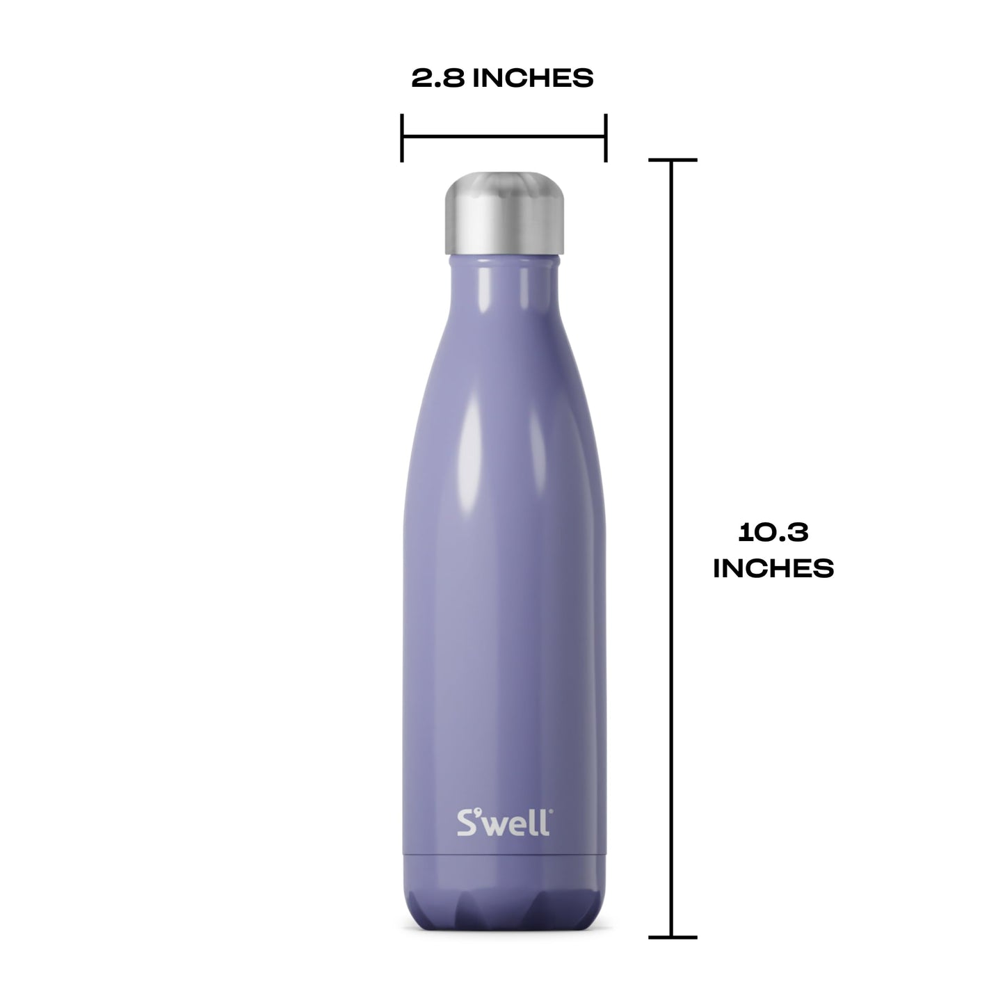 S'well Stainless Steel Water Bottle, 17oz, Hillside Lavender, Triple Layered Vacuum Insulated Containers Keeps Drinks Cold for 36 Hours and Hot for 18, BPA Free, Perfect for On the Go
