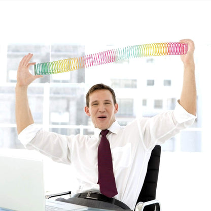 Vinciph 4.2 Inch Boxed Jumbo Rainbow Coil Spring Toy,Classic Giant Novel Magic Decompression Spring Toy,Great for Small Party Favor, Stocking Stuffers for Kids & Adults