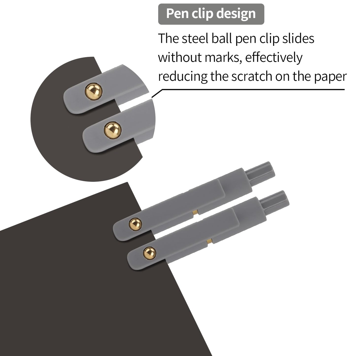 Ddaowanx Gel Pens, 6 Pcs 0.5mm Quick Dry Black Ink Pens Fine Point Smooth Writing Pens, Cute Office School Supplies Gifts for Women