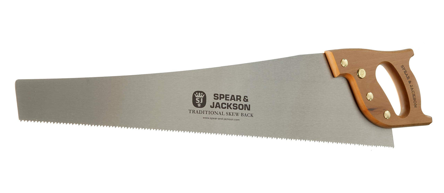 Spear & Jackson 9515K 24" x 7pts Traditional Skew Back Saw, Brown and Silver