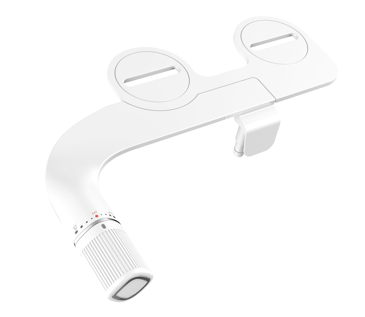 BIGCOW Ultra-Slim Bidet Attachment for Toilet - Dual Nozzle (Frontal & Rear Wash) with Adjustable Cold Water Pressure and Stainless Steel Inlet - Hygienic Solution for Fresh Cleanliness