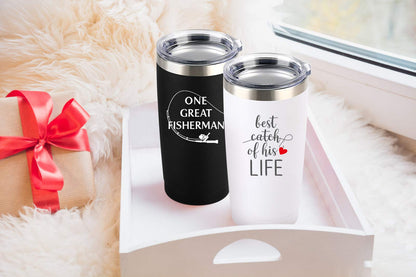 Wedding Anniversary for Couple Friend Lovers Cups Stainless Steel Wine Tumbler Travel Mug with Straw and Lid,2 Pack (4.blackwhite)