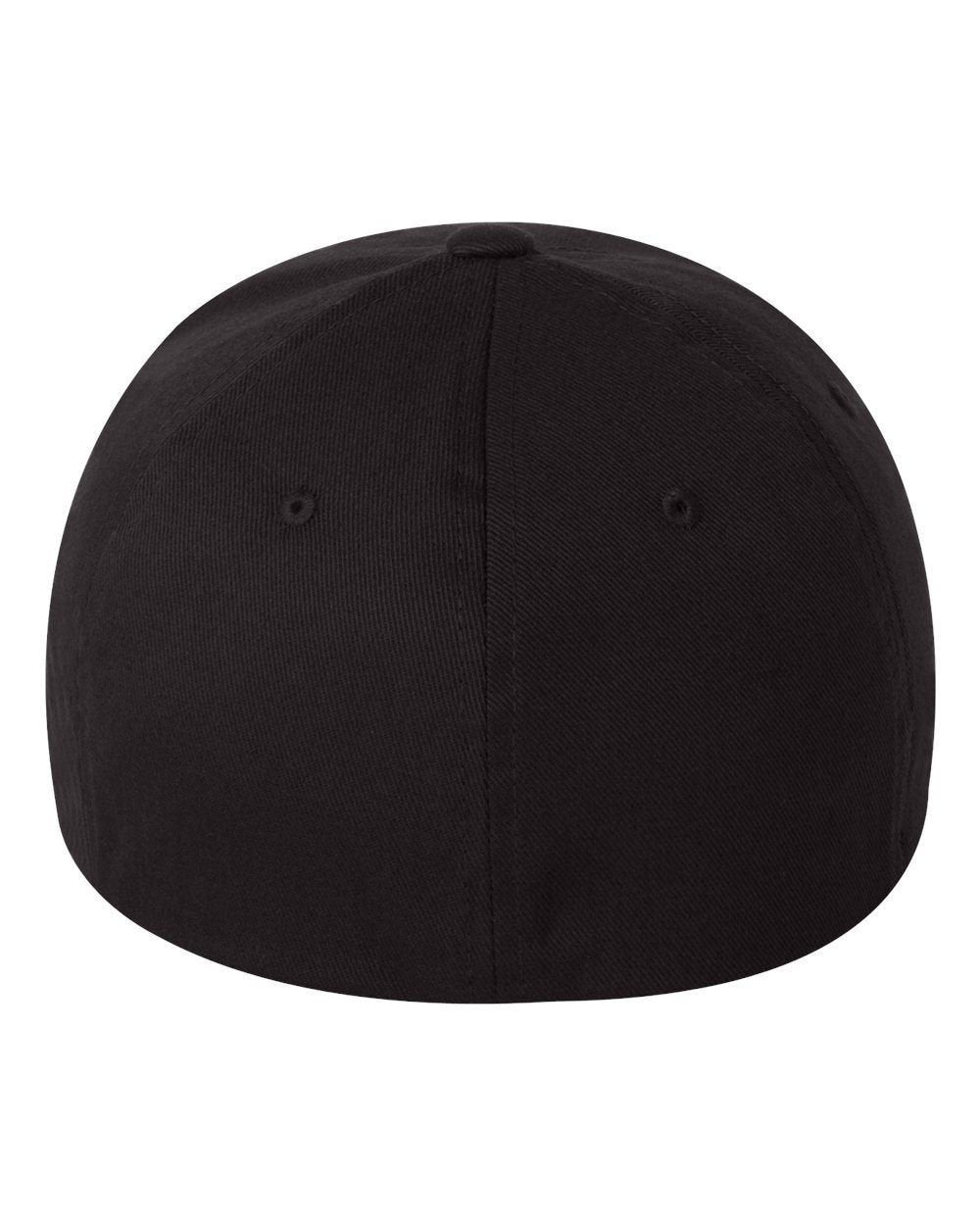 Yupoong Mens Athletic Fitted Baseball Cap, Black, Large-X-Large US