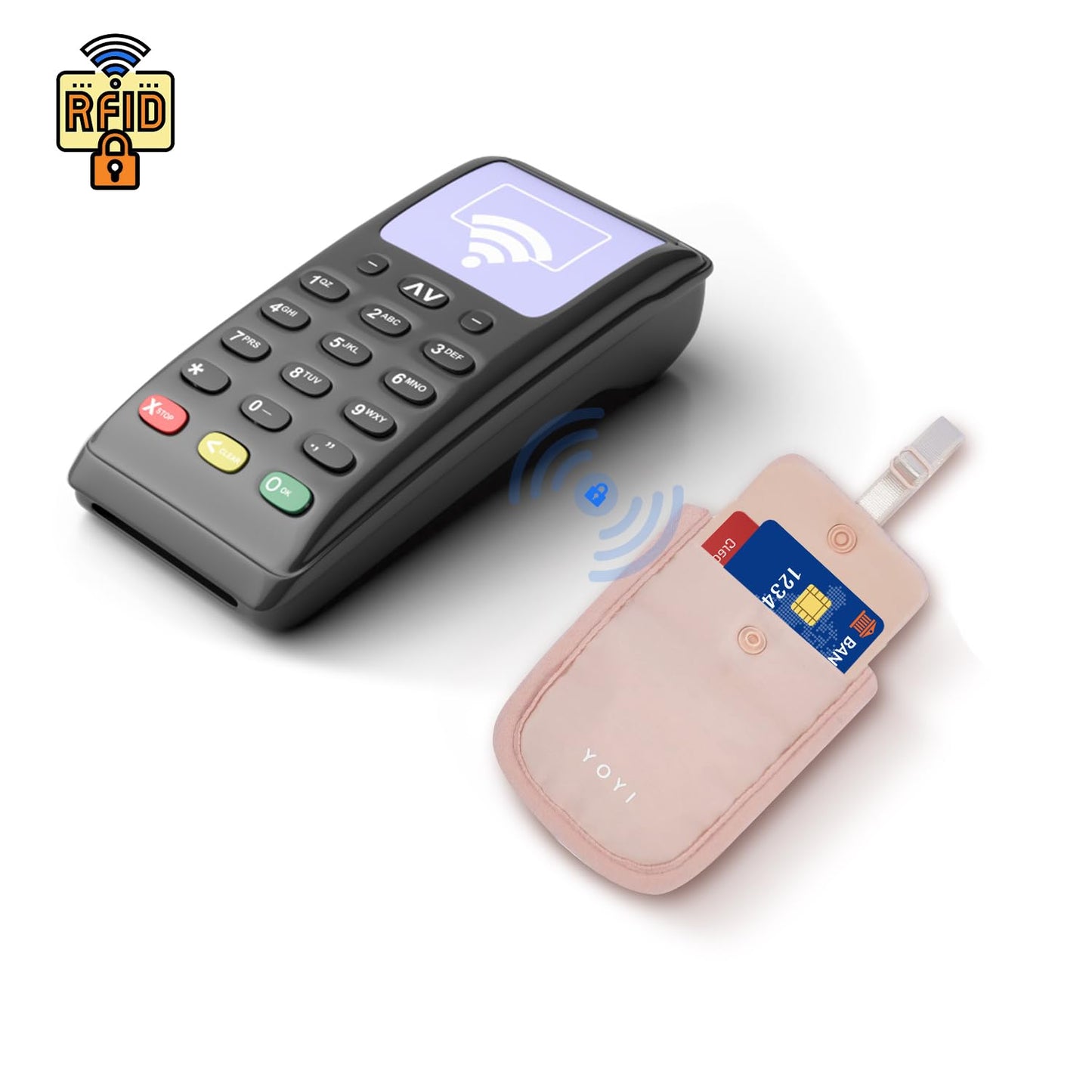 YOYI YOYI RFID Undercover Bra Wallet,Hidden Travel Pouch,Secret Stash Pocket - Credit Cards & Money & Valuables with Adjustable,Elastic Strap Suitable for All Bra Sizes