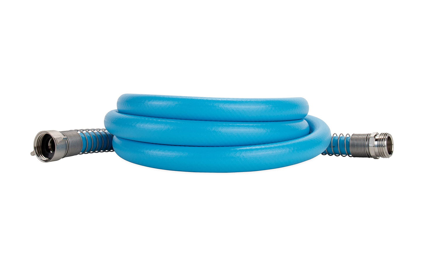 Camco EVOFlex 10-Ft RV Drinking Water Hose - Features Extra Flexible Design w/Stainless Steel Strain Relief Ends - Lead-Free, BPA-Free and Phthalate-Free - 5/8” Inside Diameter (22592)