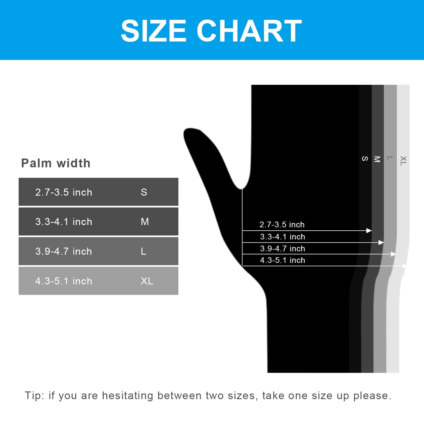 FINITEX Black Nitrile Disposable Medical Exam Gloves - Box of 100 PCS 6mil Powder-Free Latex-Free For Examination Home Cleaning Food Glove (Medium)