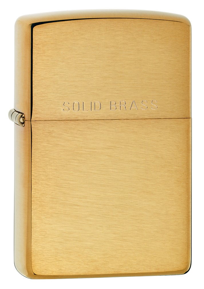 Zippo Classic Brushed Solid Brass Pocket Lighter