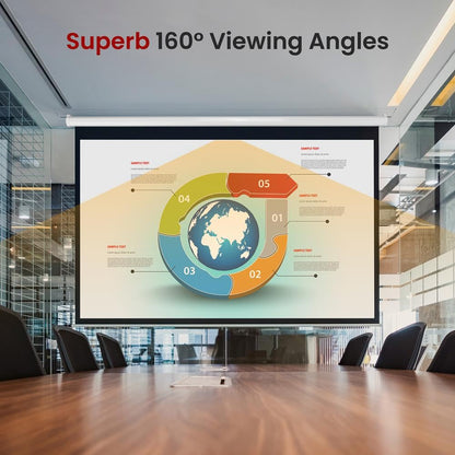 Pyle Manual Pull-Down Projector Screen - Universal 72-inch Roll-Down Retractable Manual Projection Screen w/ Auto-Locking, Adjustable Screen Height, Black Masking Border - 42.5" x 56.6" PRJSM7206