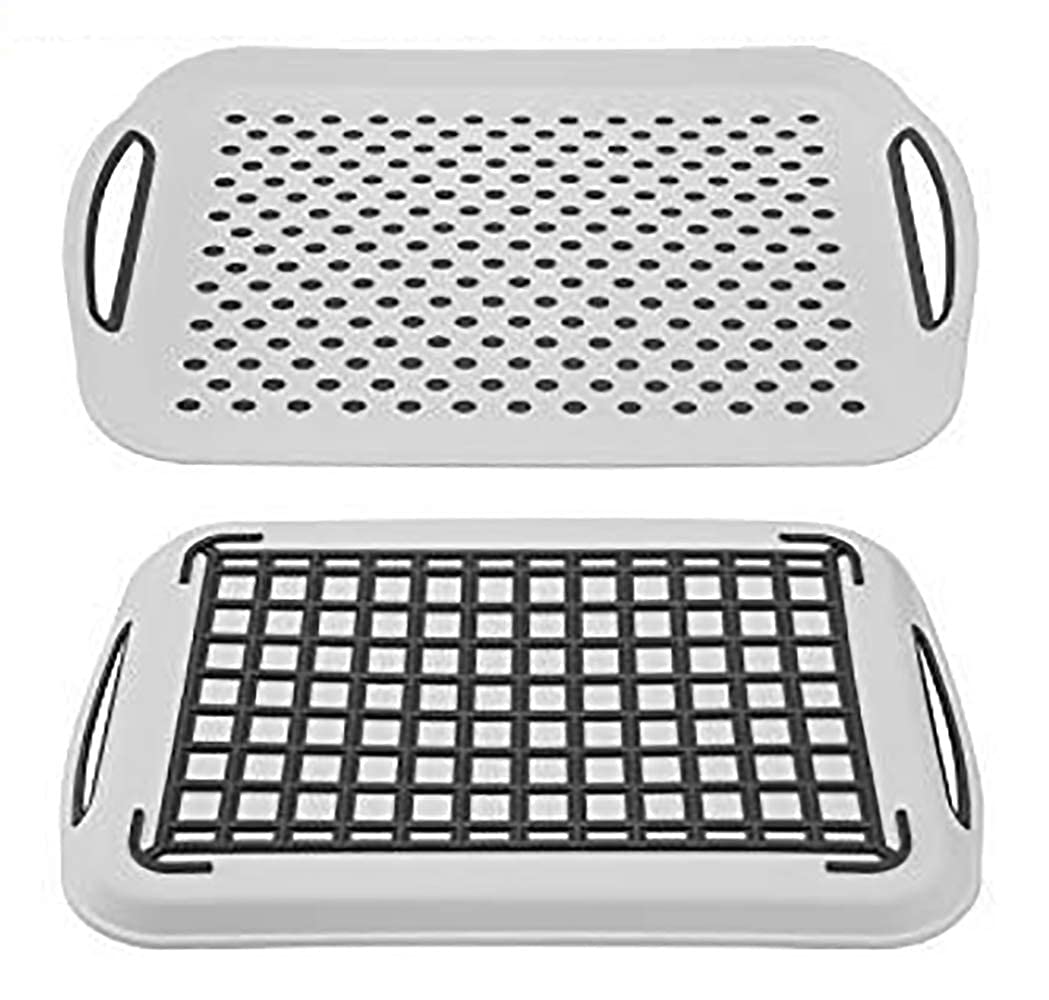 Ahyuan Collapsible Dish Drying Rack Portable Dinnerware Drainer Organizer for Kitchen RV Campers Travel Trailers Space Saving Kitchen Storage Rack Tray (with Drainboard)