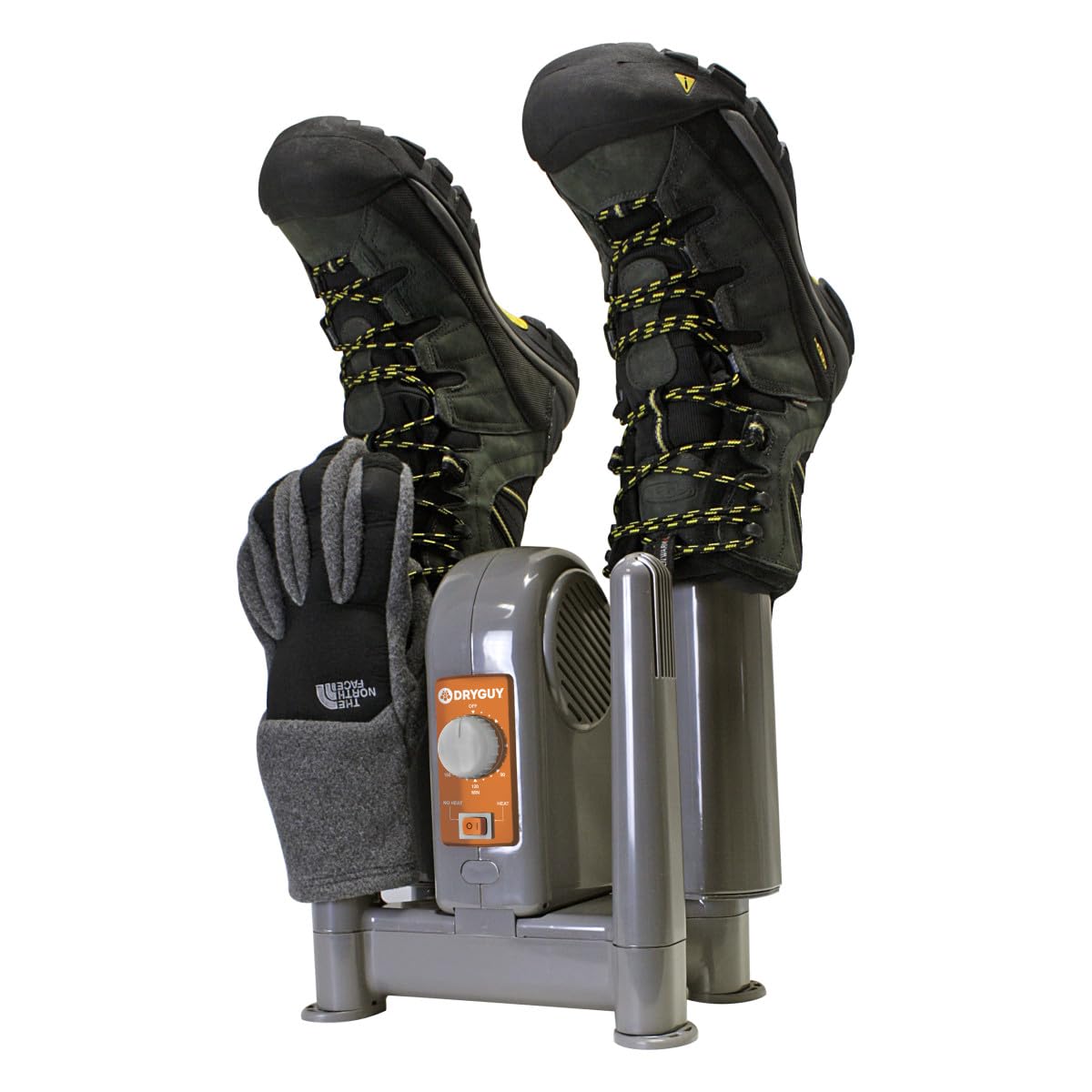 DryGuy Force Dry DX - Shoe, Boot, Garment & Gear Dryer - Convection Heating with Quiet Forced-Air Central Blower - 4 Drying Ports w/2 Extensions - Dries in 1-3 Hours - Heat/No Heat Switch & 3-Hr Timer
