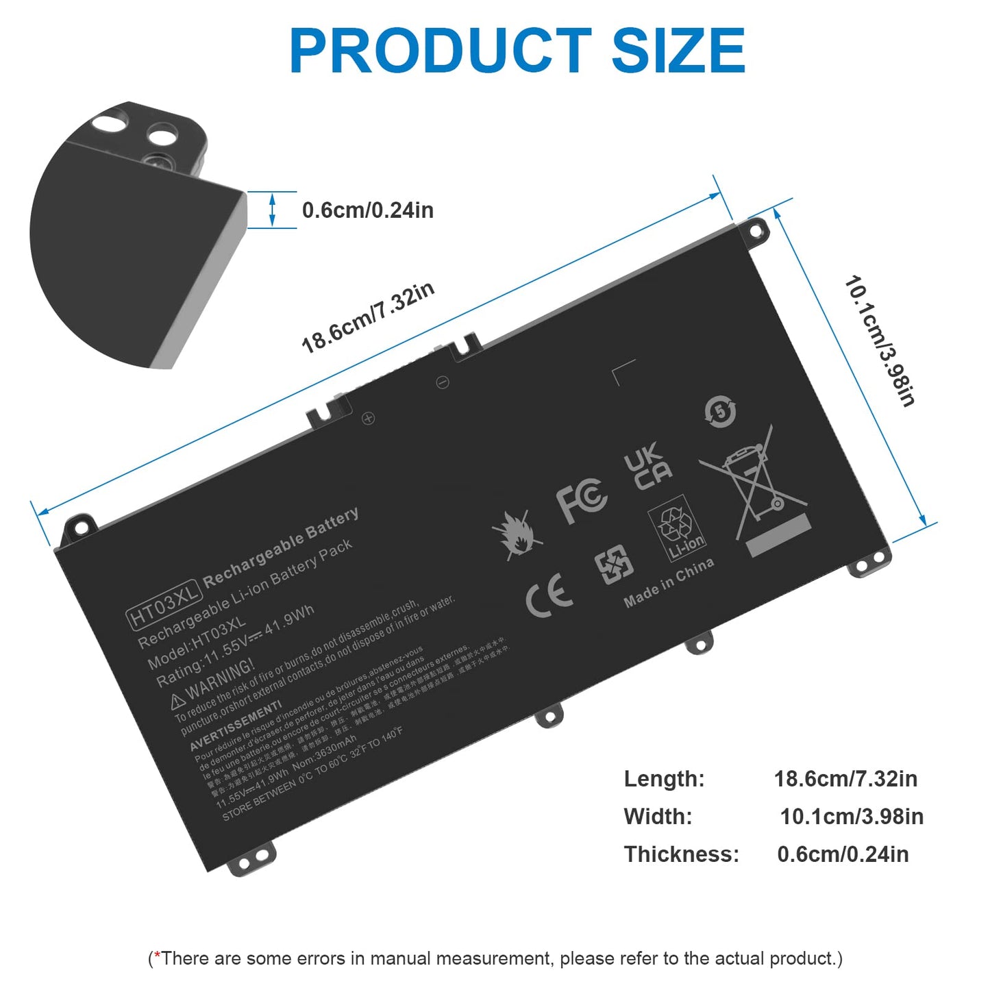 TREE.NB HT03XL L11119-855 Laptop Battery Replacement for HP Pavilion 14 15 17 15-CS 15-DA 15-DB 15-DW Series 15-CS0053CL 15-DW0033NR 15-DA0014DX HT03041XL L11421-542 L11421-2C2 HSTNN-UB7J HSTNN-DB8R
