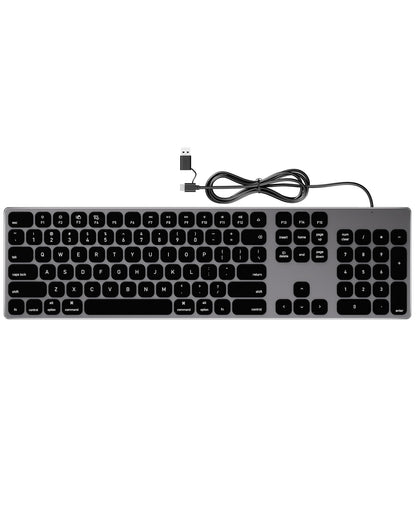 Yivandi Wired Keyboard for Apple Computer – Sleek Aluminum Housing,Precise106 Keys Compatible to Mac OS,Plug-N-Play iMac/Mac/MacBook Keyboard with Numeric keypad