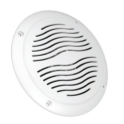 5-inch Water Resistant Outdoor Speakers, Dual Cone, 25W Peak Power, Marine and RV Compatible (White)