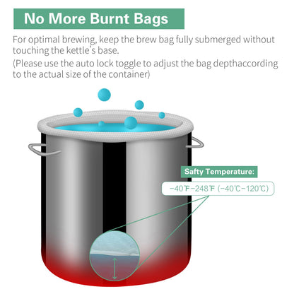 Bellamei Brew Bags Extra Large Reusable 2 Pack 250 Micron Fine Mesh Bag for Fruit Cider Apple Grape Wine Press Drawstring Straining Brew in a Bag (2 pack-22"×26")