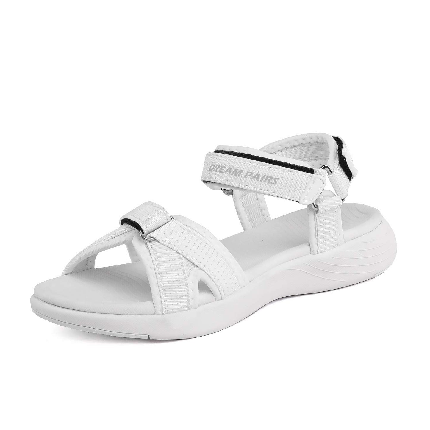 DREAM PAIRS Women's Sport Athletic Sandals Outdoor Hiking Sandals,Size 9,White,QDL19001L