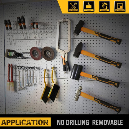 ELEAD 260 Piece Pegboard Hooks 1/8 and 1/4 inch peg Board Organizer Accessories with Pegboard Bins for Organizing Various Tools in The Garage Kitchen Bathroom Craft Room