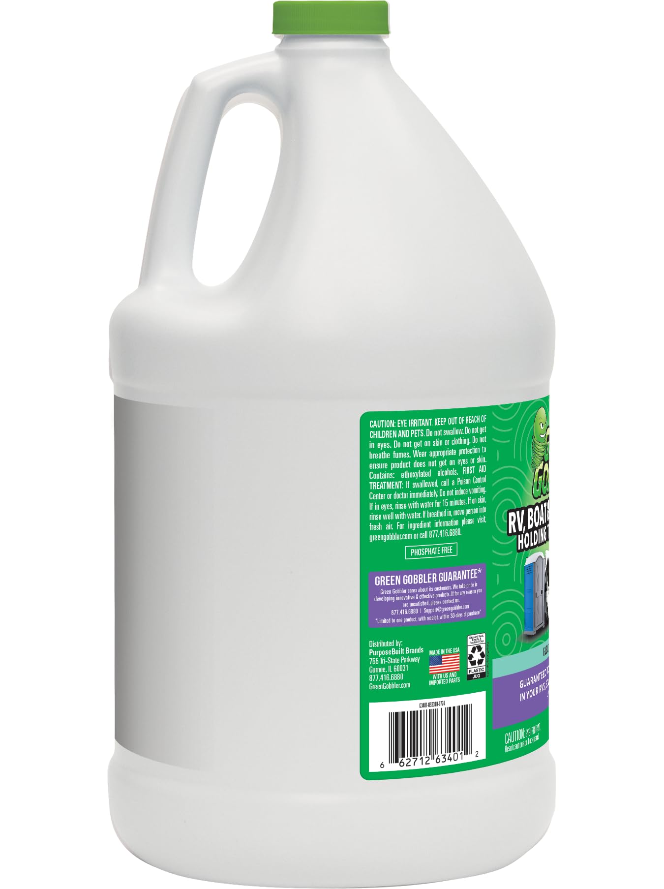 Green Gobbler, Portable Toilet Porta Potty Chemical Waste DIGESTANT & DEODORIZER - 1 Gallon/Fresh Scent (Up to 42 Doses per Gallon)