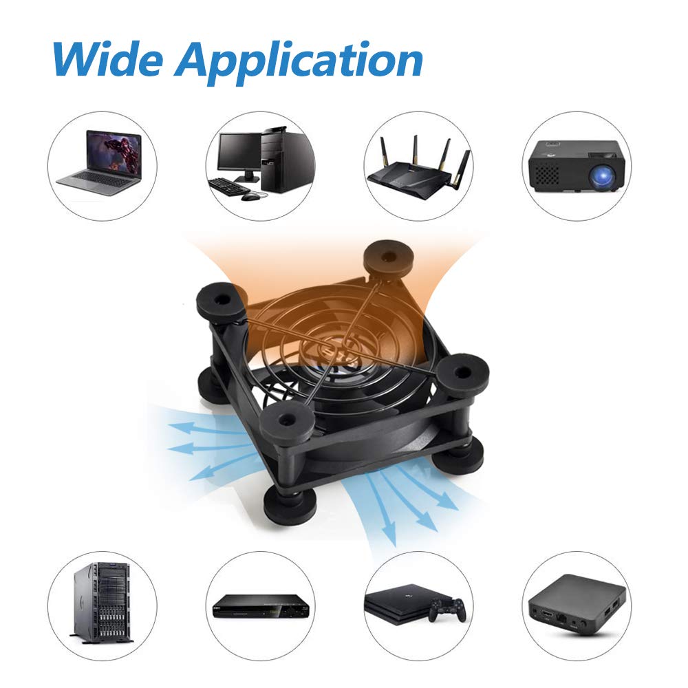 SCCCF Quiet 80mm USB Fan, 5V USB Portable Cooling Fan for Flat Panel Xbox DVR PlayStation Router TV Receiver Computer Cabinet Cooler
