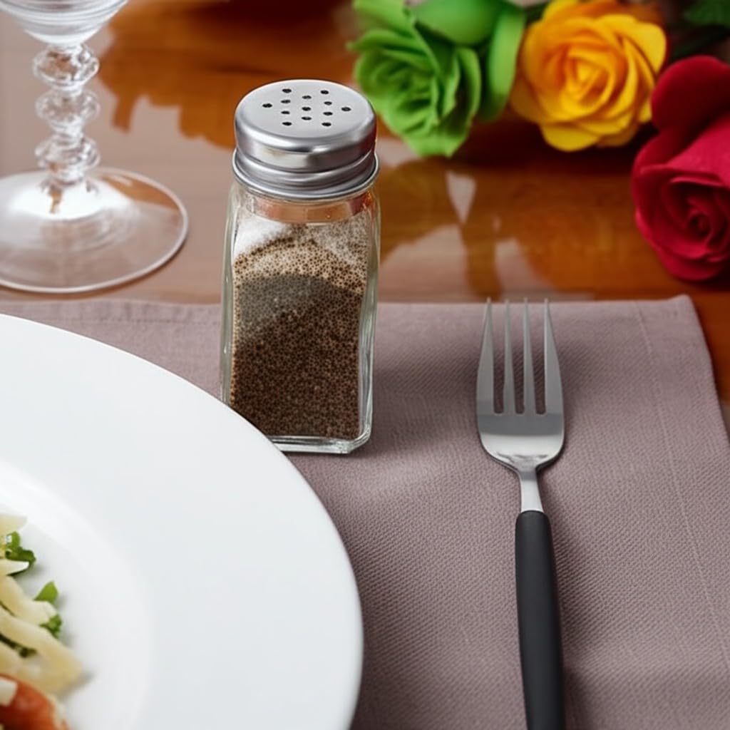 Salt and Pepper Shakers Set Clear Glass, Kitchen Gadgets Cooking Table