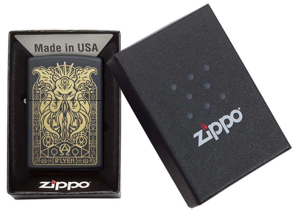 Zippo Monster Design Black Matte Pocket Lighter