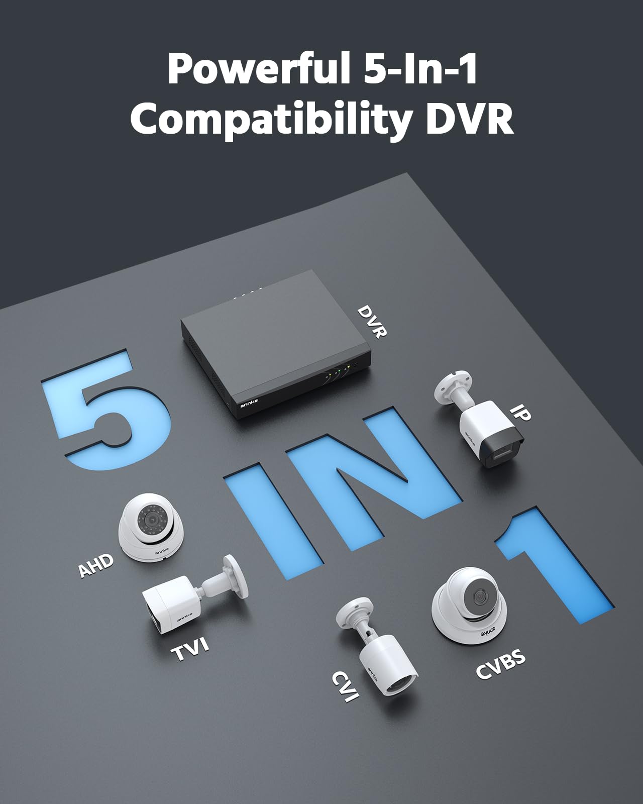 ANNKE 3K Lite Wired Security Camera System Outdoor with AI Human/Vehicle Detection, 8CH H.265+ DVR and 8 x 1920TVL 2MP IP67 Home CCTV Cameras with Smart Dual Light, Color Night Vision, 1TB Hard Drive