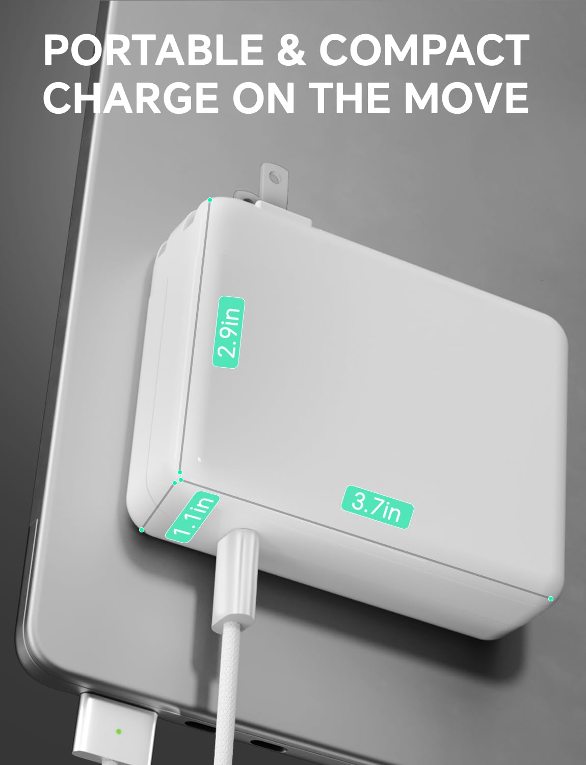 140W Charger for MacBook Pro 16 14 inch Mac Air 15 13 inch 2025 2024 2023 2022 2021 M1–M4【Original Quality】Type C Fast Charger Power Adapter & 6.6FT Type C to Magnetic 3 Cable LED Applicable 2021-2025