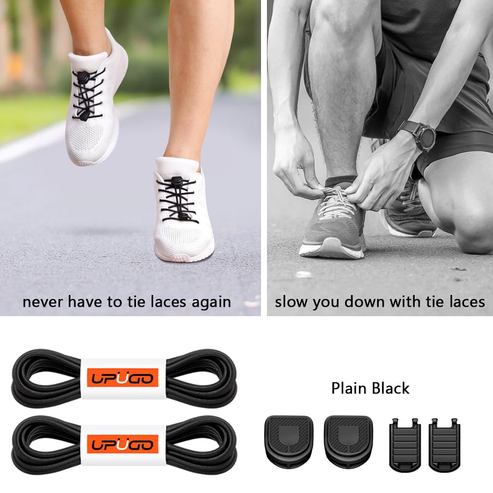 UpUGo Elastic Shoe Laces, No Tie Shoe Laces Tieless for Kids, Adults, Elderly, One Size Fit All