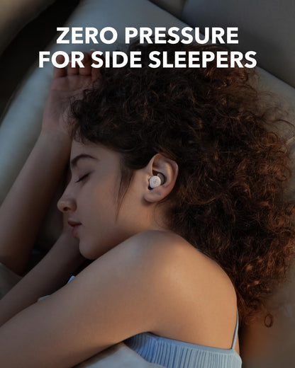Soundcore Sleep A20 by Anker Sleep Earbuds, 30dB High-Frequency Noise Reduction, Small Earplugs for Side Sleepers, 80H Playtime, Stream Content via Bluetooth 5.3, Sleep Monitor, Personal Alarm