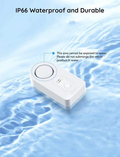 Govee Water Leak Detectors 1 Pack, 100dB Adjustable Audio Alarm Sensor, Sensitive Leak and Drip Alert, for Kitchen Bathroom Basement (Cannot Connect to Wi-Fi Directly)