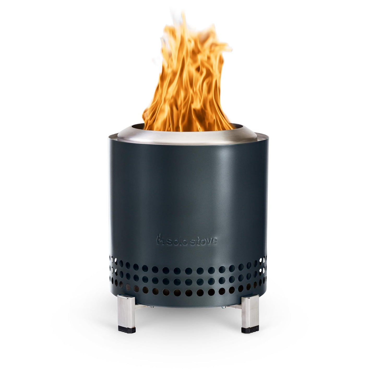 Solo Stove Mesa XL, 7 Inch Tabletop Fire Pit with Stand - Smokeless, Stainless Steel Fire Pit for Camping, Outdoor & Patio- Wood Burning or Pellet Fueled Portable Bonfire, 2.3lbs, Gunmetal